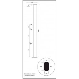 Douche de jardin solaire grise 40L