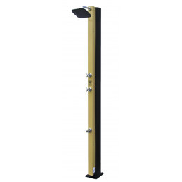 Douche de piscine solaire Beige avec rince pieds 40L