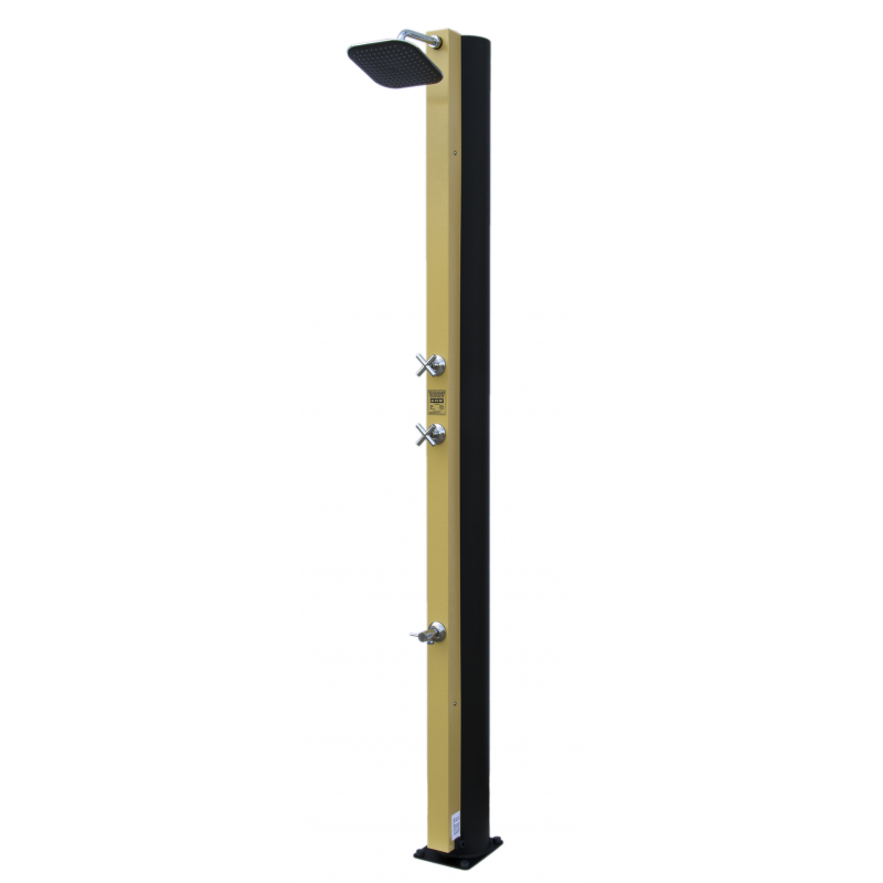 Douche de piscine solaire Beige avec rince pieds 40L