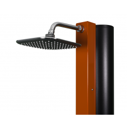 Douche de piscine solaire Orange avec rince pieds 40L