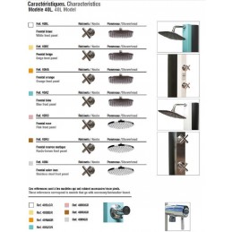 Douche de piscine solaire Orange avec rince pieds 40L