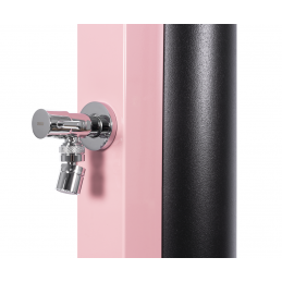 Douche de piscine solaire Rose avec rince pieds 40L