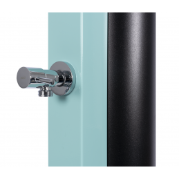 Douche de piscine solaire Bleue avec rince pieds 40L