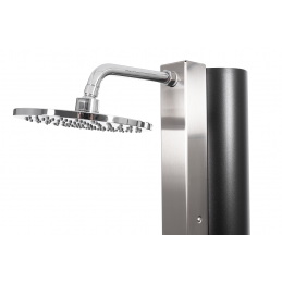 Douche de piscine solaire en acier inoxydable avec rince pieds 40L