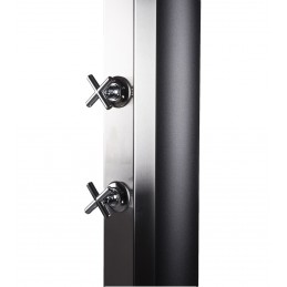 Douche de piscine solaire en acier inoxydable avec rince pieds 40L