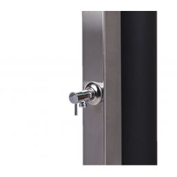 Douche de piscine solaire en acier inoxydable avec rince pieds 40L