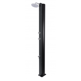 Douche de piscine solaire grise avec rince pieds 40L
