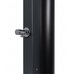 Douche de piscine solaire grise avec rince pieds 40L