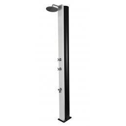 Douche de piscine solaire CROSS Blanche avec rince pieds 40L