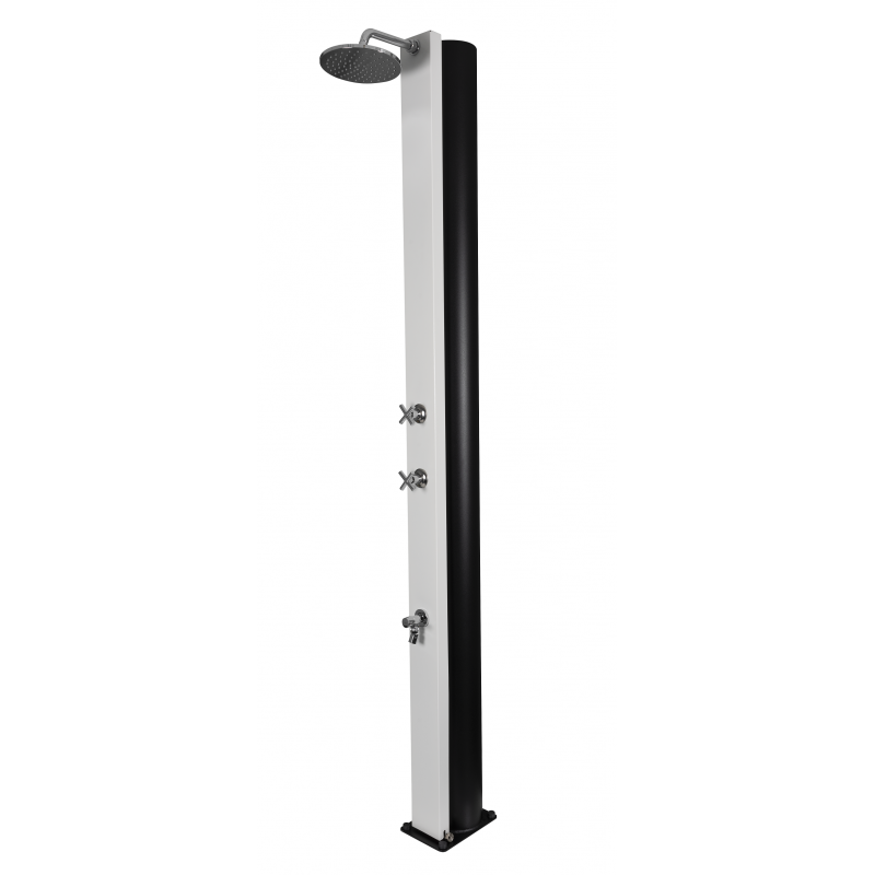 Douche de piscine solaire CROSS Blanche avec rince pieds 40L
