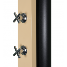 Douche de piscine solaire CROSS Beige avec rince pieds 40L
