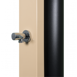 Douche de piscine solaire CROSS Beige avec rince pieds 40L