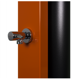Douche de piscine solaire CROSS Orange avec rince pieds 40L