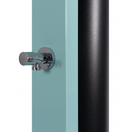 Douche de piscine solaire CROSS Bleue avec rince pieds 40L