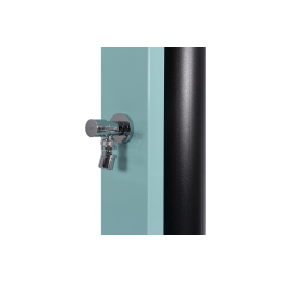 Douche de piscine solaire CROSS Bleue avec rince pieds 40L