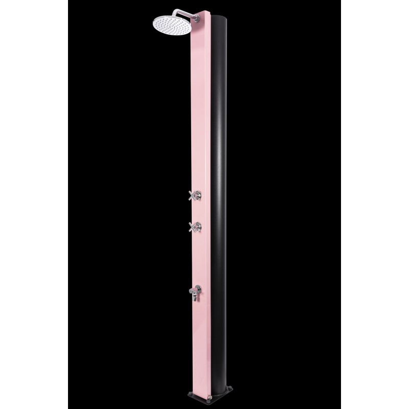 Douche de piscine solaire CROSS Rose avec rince pieds 40L