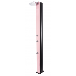 Douche de piscine solaire CROSS Rose avec rince pieds 40L