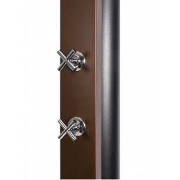 Douche de piscine solaire CROSS Marron Rustique avec rince pieds 40L