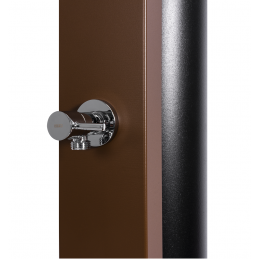 Douche de piscine solaire CROSS Marron Rustique avec rince pieds 40L