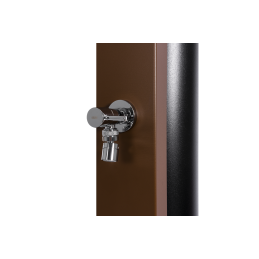 Douche de piscine solaire CROSS Marron Rustique avec rince pieds 40L