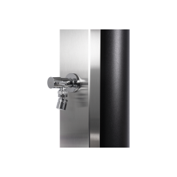 Douche de piscine solaire CROSS acier inoxydable avec rince pieds 40L