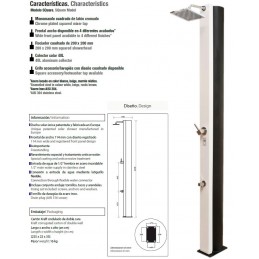 Douche de piscine solaire SQUARE Blanche 40L