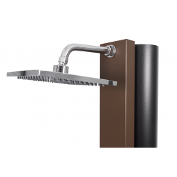 Douche de piscine solaire SQUARE Marron rustique 40L