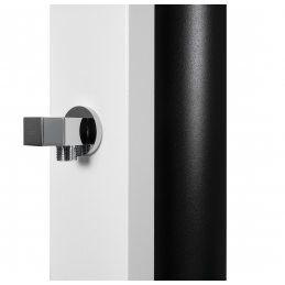 Douche de piscine solaire SQUARE Blanche avec rince pieds 40L