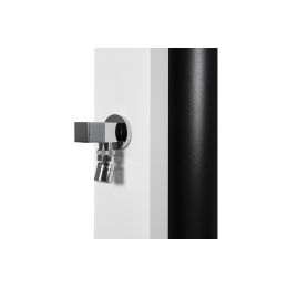 Douche de piscine solaire SQUARE Blanche avec rince pieds 40L