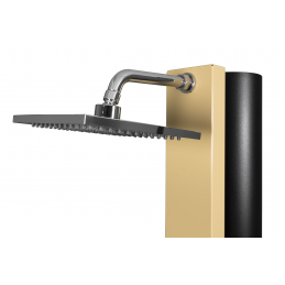 Douche de piscine solaire SQUARE Beige avec rince pieds 40L