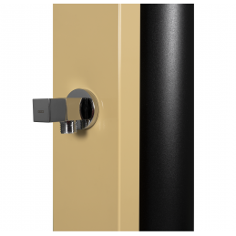 Douche de piscine solaire SQUARE Beige avec rince pieds 40L