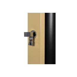 Douche de piscine solaire SQUARE Beige avec rince pieds 40L