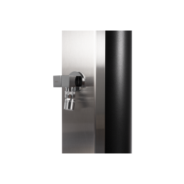 Douche de piscine solaire SQUARE acier inoxydable avec rince pieds 40L