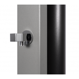 Douche de piscine solaire SQUARE grise avec rince pieds 40L