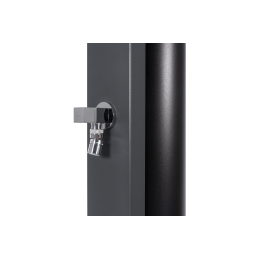 Douche de piscine solaire SQUARE gris anthracite avec rince pieds 40L