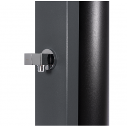 Douche de piscine solaire SQUARE gris anthracite avec rince pieds 40L