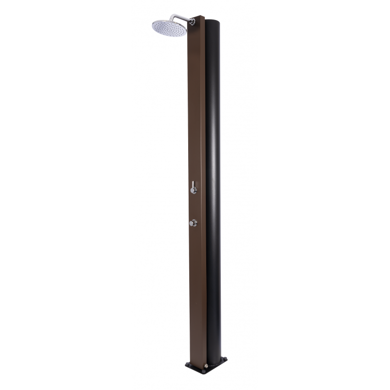 Douche de jardin solaire PULSATE Marron rustique 40L