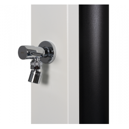 Douche de jardin solaire PULSATE Blanche avec rince pieds 40L