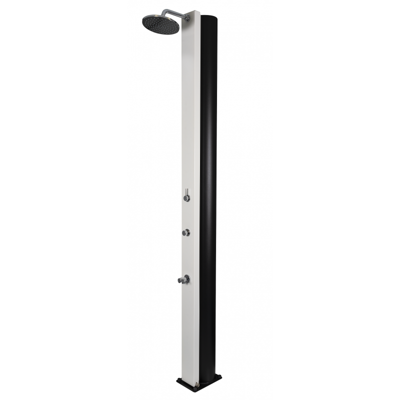 Douche de jardin solaire PULSATE Blanche avec rince pieds 40L