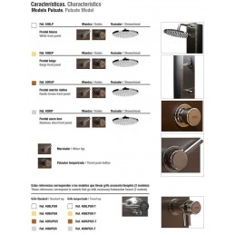 Douche de jardin solaire PULSATE marron rustique avec rince pieds 40L