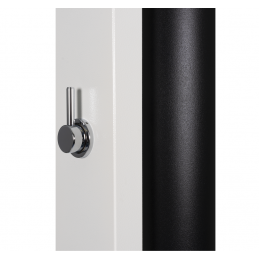 Douche de jardin solaire PULSATE blanche avec rince pieds temporisé 40L