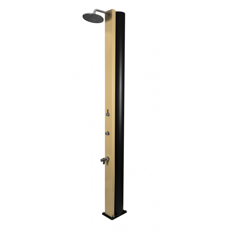 Douche de jardin solaire PULSATE beige avec rince pieds temporisé 40L