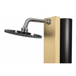 Douche de jardin solaire PULSATE beige avec rince pieds temporisé 40L