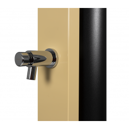 Douche de jardin solaire PULSATE beige avec rince pieds temporisé 40L