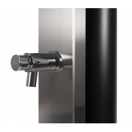 Douche de jardin solaire PULSATE acier rince pieds temporisé 40L