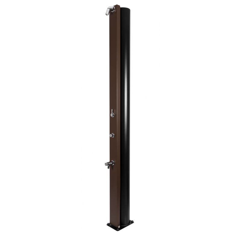 Douche de piscine solaire ULTIMATE marron rince pieds temporisé 40L