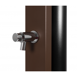 Douche de piscine solaire ULTIMATE marron rince pieds temporisé 60L