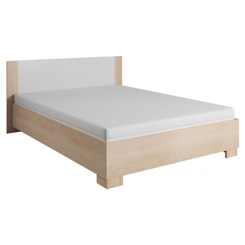 Lit 180x200 cm MARKOS avec sommier et lattes coloris pin anderson et chêne