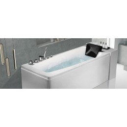 Baignoire balnéo complète à 6 jets avec appui-tête, robinet et tabliers 170x70 x58cm