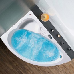 Baignoire d’angle acrylique KONCHILI 155x100 cm